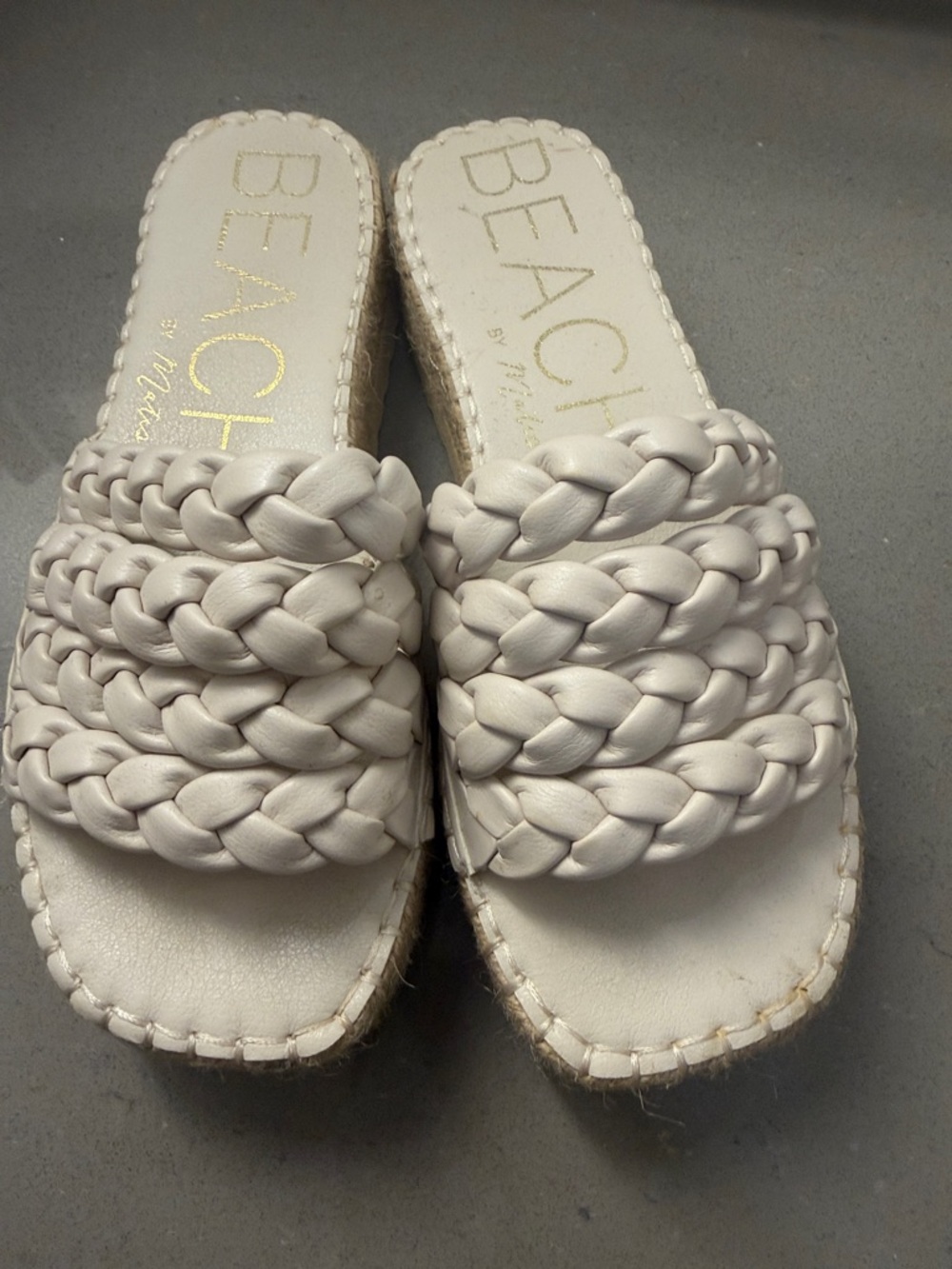 Beach by Matisse Braided Slide Mules in Cream